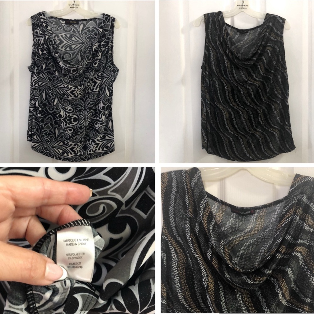2 Women's Top Both Size XL 23 inch Pit with stretch, excellent condition Vintage